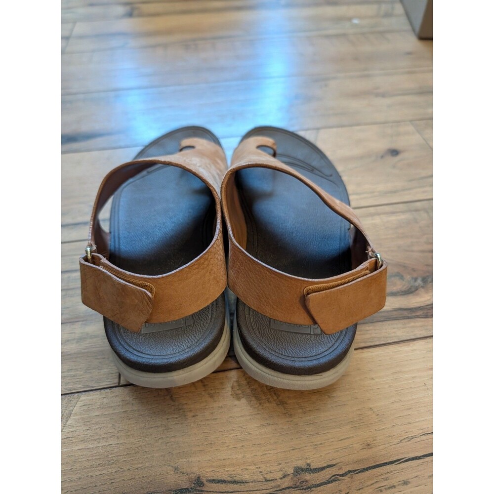 FitFlop Tan Leather Toe Post Slingback Sandals Womens Size 8 EU 39 - Picture 2 of 4